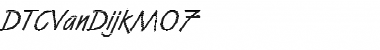 Download DTCVanDijkM07 Regular Font Title Preview