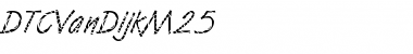 Download DTCVanDijkM25 Regular Font Title Preview