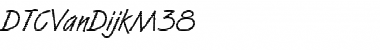 Download DTCVanDijkM38 Regular Font Title Preview