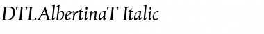 Download DTLAlbertinaT Italic Font Title Preview