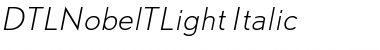 Download DTLNobelT Light Italic Font Title Preview