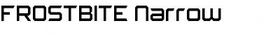 Download FROSTBITE Narrow Regular Font Title Preview