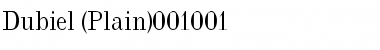 Download Dubiel (Plain):001.001 (Plain):001.001 Font Title Preview