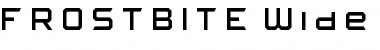 Download FROSTBITE Wide Regular Font Title Preview