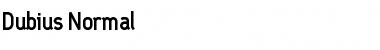 Download Dubius Normal Font Title Preview