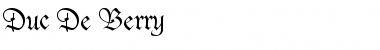 Download Duc De Berry Regular Font Title Preview