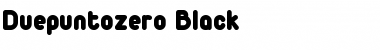 Download Duepuntozero Black Regular Font Title Preview