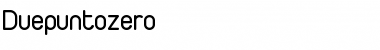 Download Duepuntozero Regular Font Title Preview