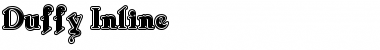 Download Duffy Inline Regular Font Title Preview