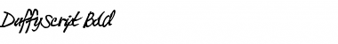 Download DuffyScript Regular Font Title Preview