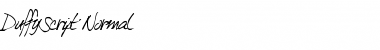 Download DuffyScript Regular Font Title Preview