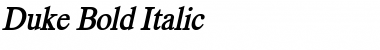 Download Duke Bold Italic Font Title Preview