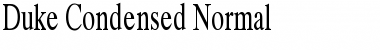 Download Duke Condensed Normal Font Title Preview