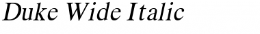 Download Duke Wide Italic Font Title Preview