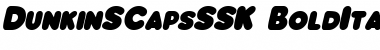 Download DunkinSCapsSSK BoldItalic Font Title Preview