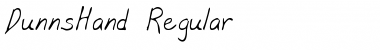 Download DunnsHand Regular Font Title Preview