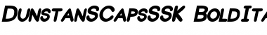 Download DunstanSCapsSSK BoldItalic Font Title Preview
