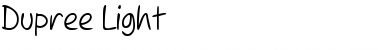 Download Dupree Light Font Title Preview