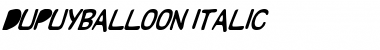 Download DupuyBALloon Italic Font Title Preview