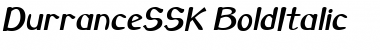 Download DurranceSSK BoldItalic Font Title Preview
