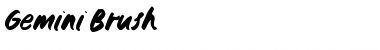 Download Gemini Brush Regular Font Title Preview