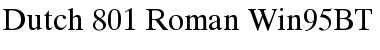 Download Dutch801 Rm Win95BT Roman Font Title Preview