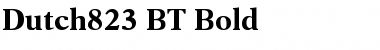 Download Dutch823 BT Bold Font Title Preview