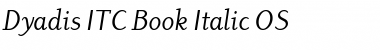 Download Dyadis ITC Book Italic Font Title Preview
