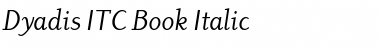 Download Dyadis ITC Book Italic Font Title Preview