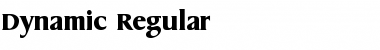 Download Dynamic Regular Font Title Preview