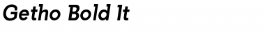Download Getho Bold Italic Font Title Preview