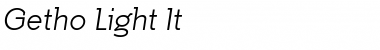 Download Getho Light Italic Font Title Preview