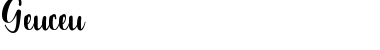 Download Geuceu Regular Font Title Preview