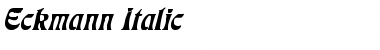 Download Eckmann Italic Italic Font