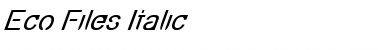 Download Eco-Files Italic Italic Font
