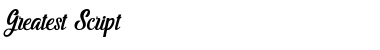 Download Greatest Script Regular Font Title Preview