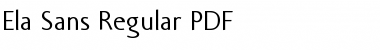 Download Ela Sans Regular Font Title Preview