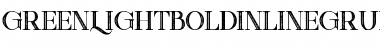 Download Green light bold inline grunge Regular Font Title Preview