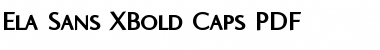 Download Ela Sans XBold Caps Font