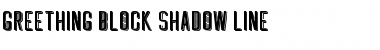 Download GREETHING BLOCK SHADOW LINE Regular Font Title Preview