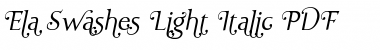 Download Ela Swashes Light Italic Font