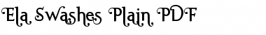Download Ela Swashes Plain Regular Font Title Preview