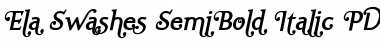 Download Ela Swashes SemiBold Italic Font