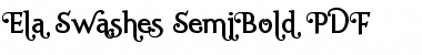 Download Ela Swashes SemiBold Regular Font