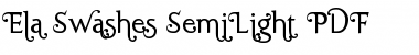 Download Ela Swashes SemiLight Regular Font Title Preview