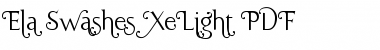 Download Ela Swashes XeLight Regular Font Title Preview