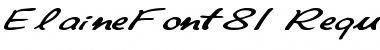 Download ElaineFont81 Regular Font Title Preview