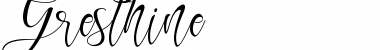 Download Gresthine Regular Font Title Preview