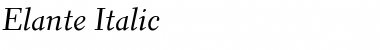 Download Elante Italic Font Title Preview