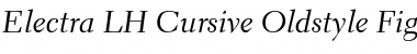 Download Electra LH RegularOsF Italic Font Title Preview